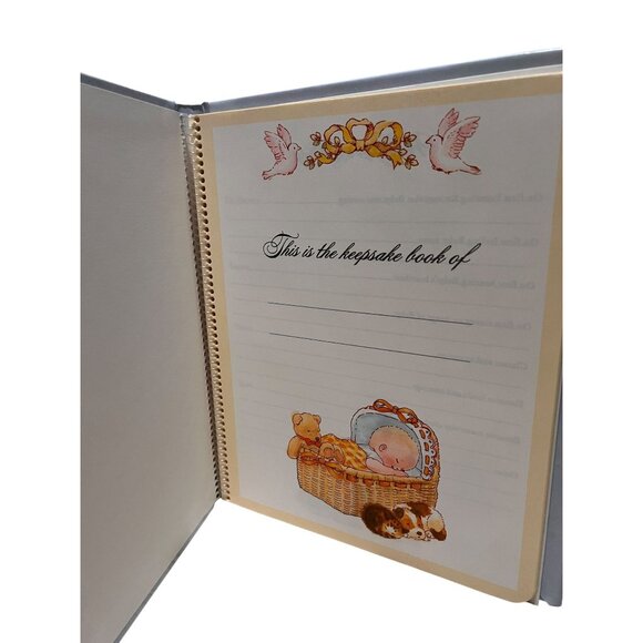 Hallmark Baby's First Three Years Vintage Keepsake Memory Book Blue Baby Boy New - Picture 4 of 10